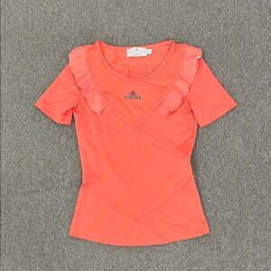 Adidas Women's Vibrant Coral Short Sleeve Top small